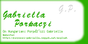 gabriella porpaczi business card